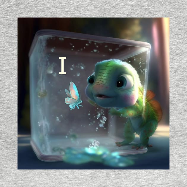 Letter I for Iguana likes Ice butterfly from AdventuresOfSela by Parody-is-King